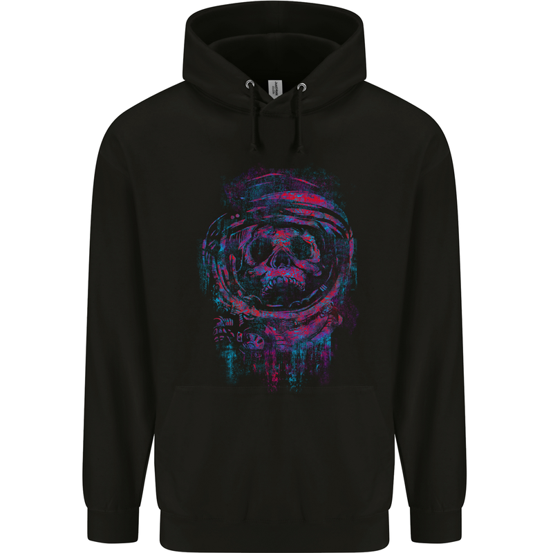 Astro Skull Astronaut Space Mens Hoodie Black