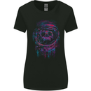 Astro Skull Astronaut Space Womens Wider Cut T-Shirt Black