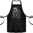 Astronaut Drummer Drumming Drums Cotton Apron 100% Organic Black