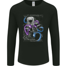 Astronaut Drummer Drumming Drums Mens Long Sleeve T-Shirt Black