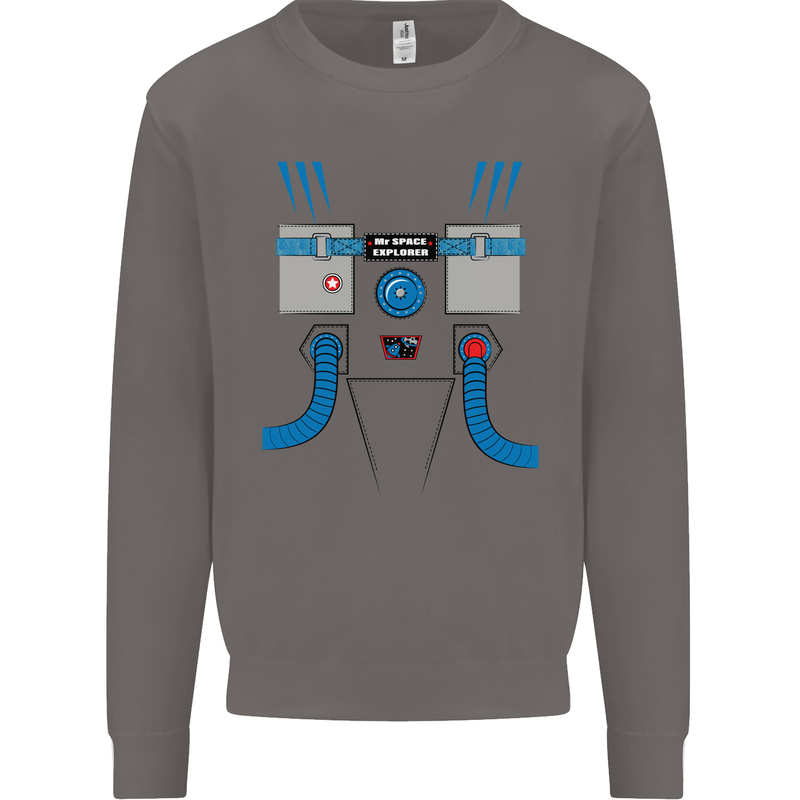 Astronaut Fancy Dress Costume Mens Sweatshirt Jumper Charcoal