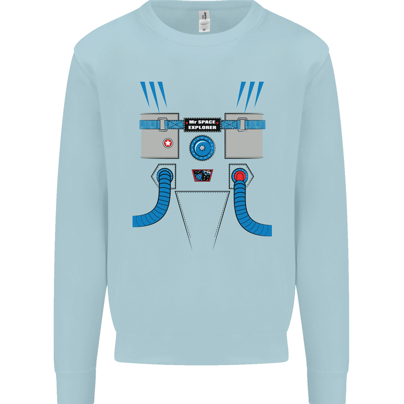 Astronaut Fancy Dress Costume Mens Sweatshirt Jumper Light Blue