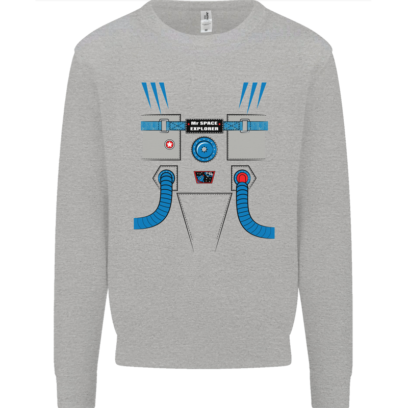 Astronaut Fancy Dress Costume Mens Sweatshirt Jumper Sports Grey