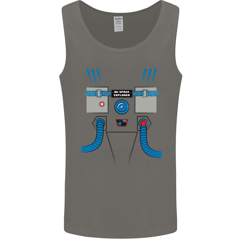 Astronaut Fancy Dress Costume Mens Vest Tank Top Charcoal