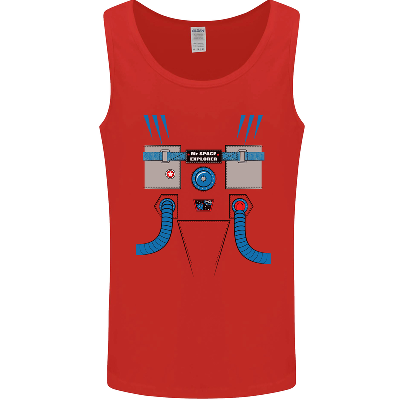 Astronaut Fancy Dress Costume Mens Vest Tank Top Red