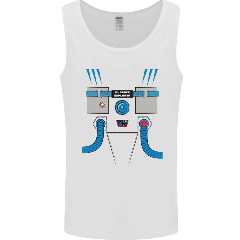 Astronaut Fancy Dress Costume Mens Vest Tank Top White