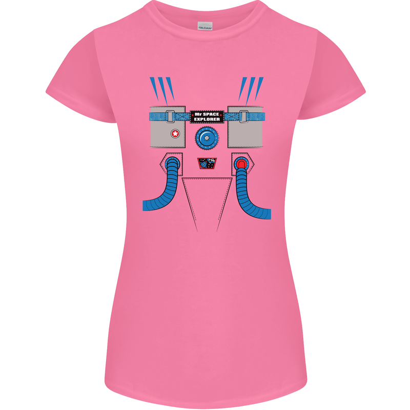 Astronaut Fancy Dress Costume Womens Petite Cut T-Shirt Azalea