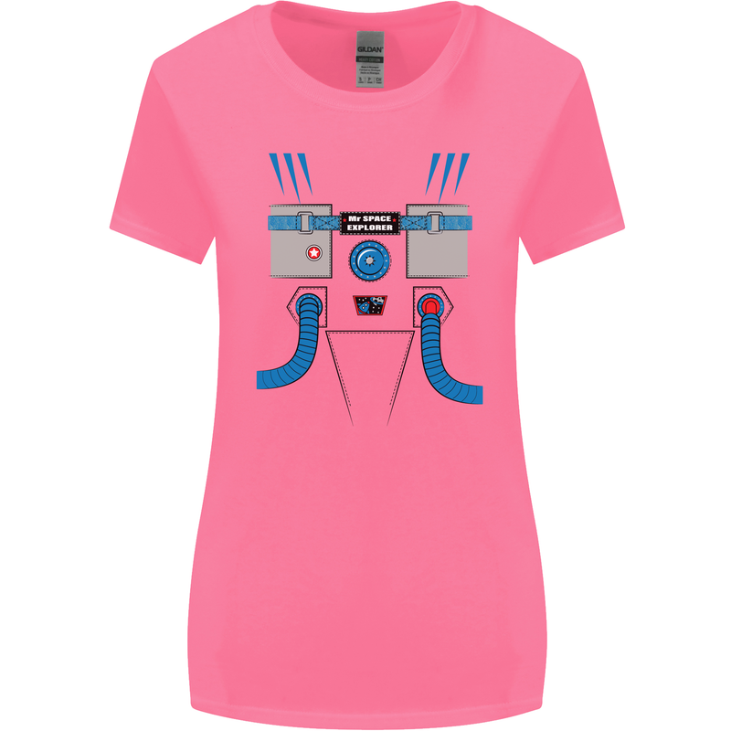 Astronaut Fancy Dress Costume Womens Wider Cut T-Shirt Azalea