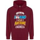 At an Awesome Engineer Mens 80% Cotton Hoodie Maroon
