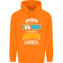 At an Awesome Engineer Mens 80% Cotton Hoodie Orange
