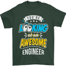 At an Awesome Engineer Mens T-Shirt Cotton Gildan Forest Green