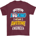 At an Awesome Engineer Mens T-Shirt Cotton Gildan Maroon