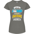 At an Awesome Engineer Womens Petite Cut T-Shirt Charcoal