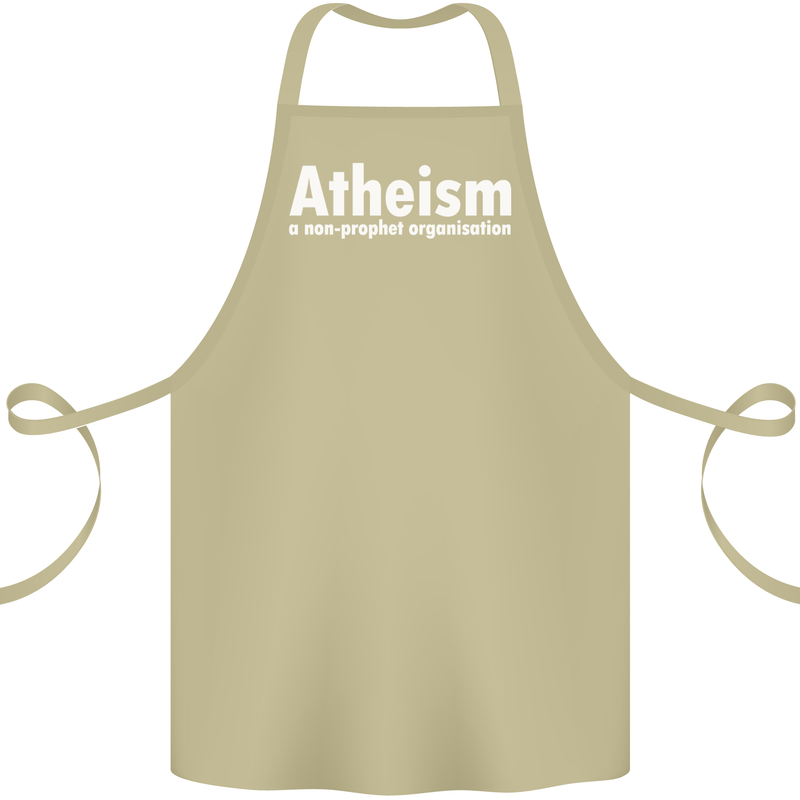 Atheism a Non Profit Organisation Atheist Cotton Apron 100% Organic Khaki