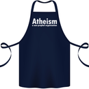 Atheism a Non Profit Organisation Atheist Cotton Apron 100% Organic Navy Blue