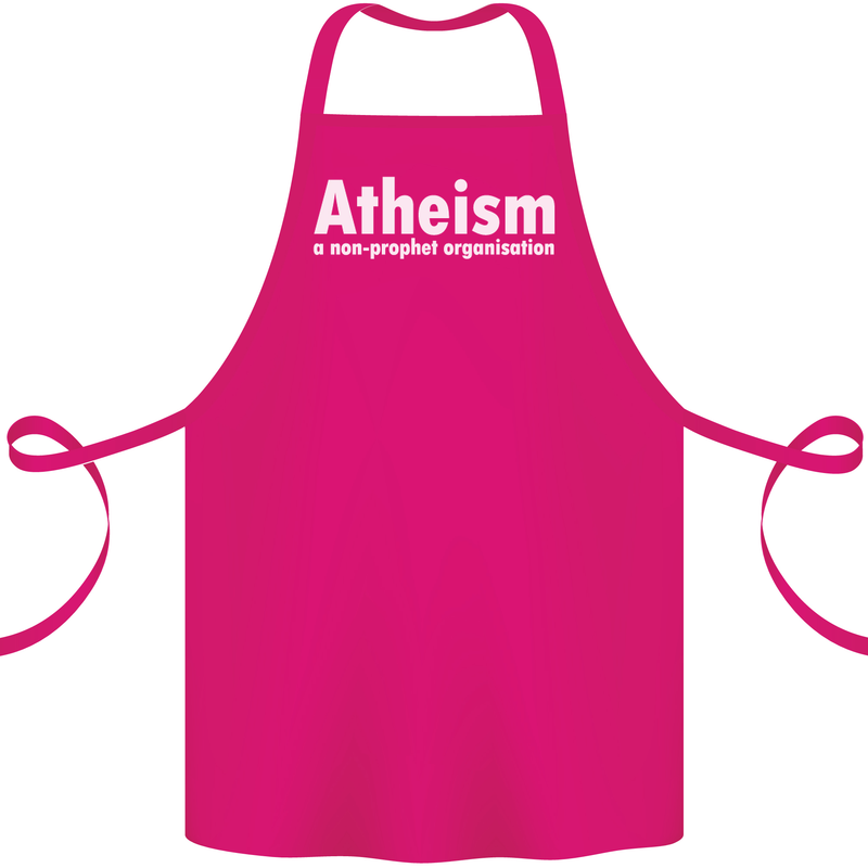 Atheism a Non Profit Organisation Atheist Cotton Apron 100% Organic Pink