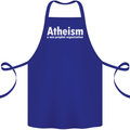 Atheism a Non Profit Organisation Atheist Cotton Apron 100% Organic Royal Blue