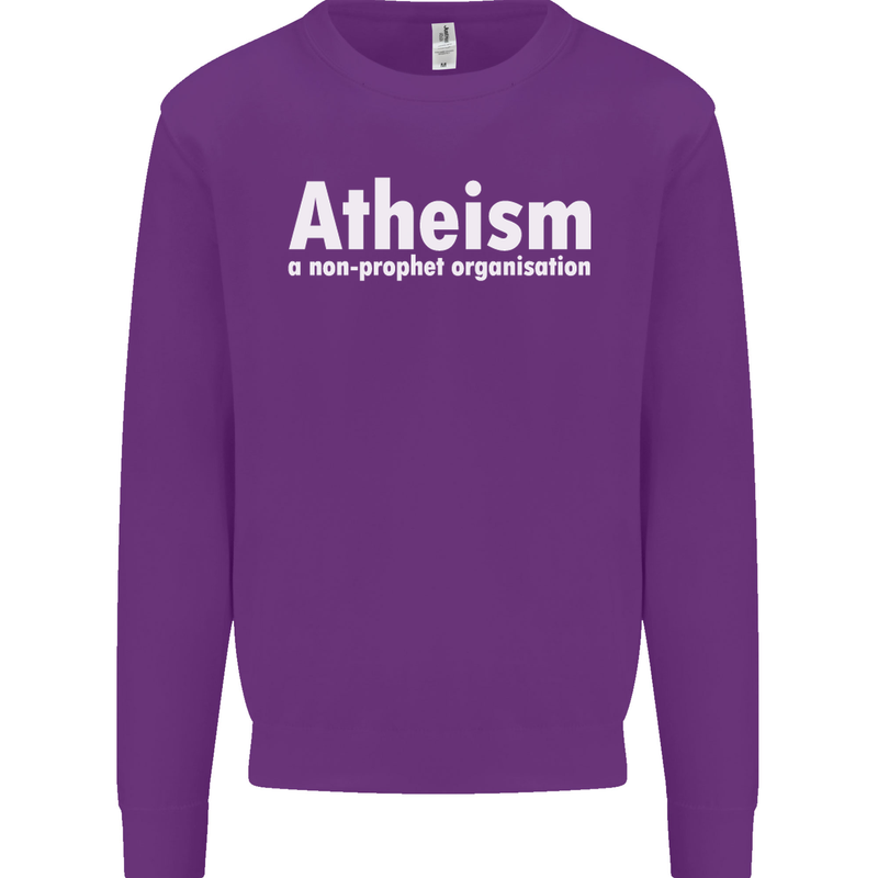 Atheism a Non Profit Organisation Atheist Kids Sweatshirt Jumper Purple