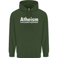 Atheism a Non Profit Organisation Atheist Mens 80% Cotton Hoodie Forest Green