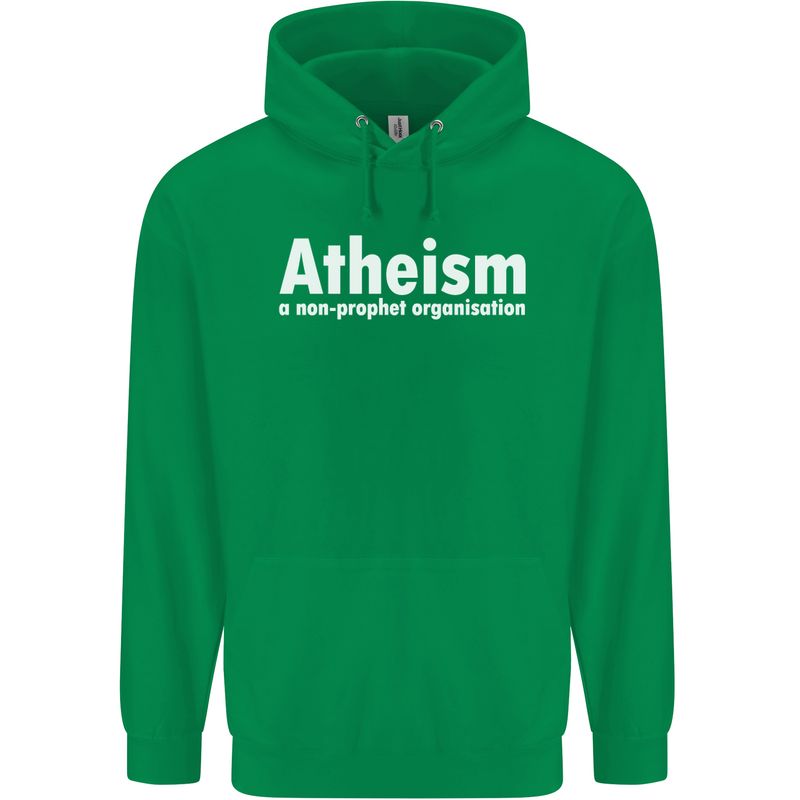 Atheism a Non Profit Organisation Atheist Mens 80% Cotton Hoodie Irish Green
