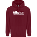 Atheism a Non Profit Organisation Atheist Mens 80% Cotton Hoodie Maroon