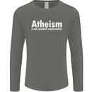Atheism a Non Profit Organisation Atheist Mens Long Sleeve T-Shirt Charcoal