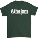 Atheism a Non Profit Organisation Atheist Mens T-Shirt Cotton Gildan Forest Green