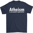Atheism a Non Profit Organisation Atheist Mens T-Shirt Cotton Gildan Navy Blue