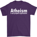 Atheism a Non Profit Organisation Atheist Mens T-Shirt Cotton Gildan Purple