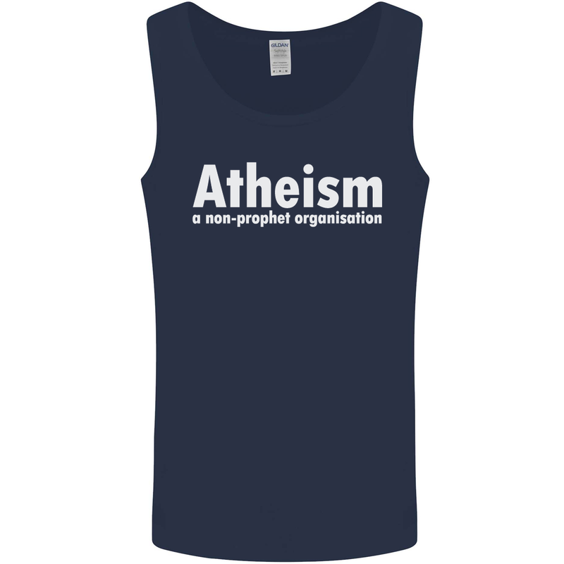 Atheism a Non Profit Organisation Atheist Mens Vest Tank Top Navy Blue