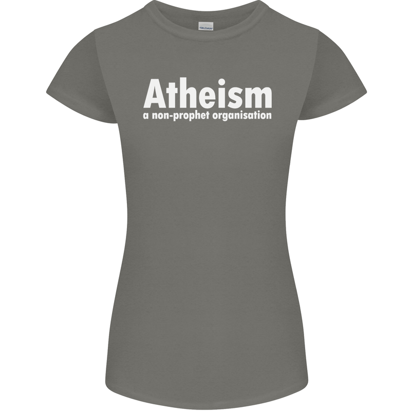 Atheism a Non Profit Organisation Atheist Womens Petite Cut T-Shirt Charcoal