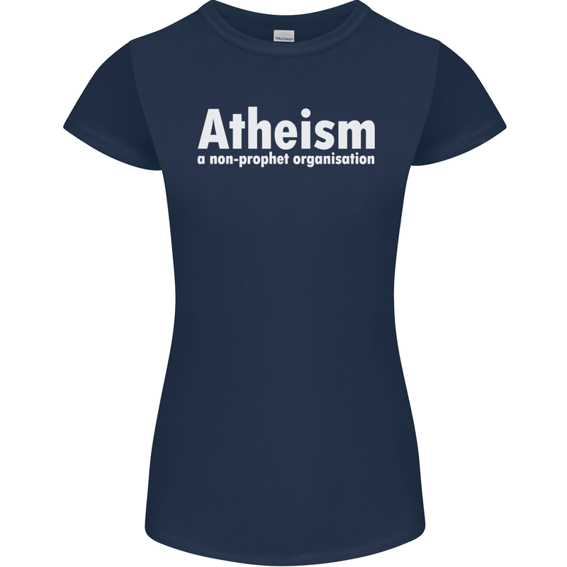 Atheism a Non Profit Organisation Atheist Womens Petite Cut T-Shirt Navy Blue