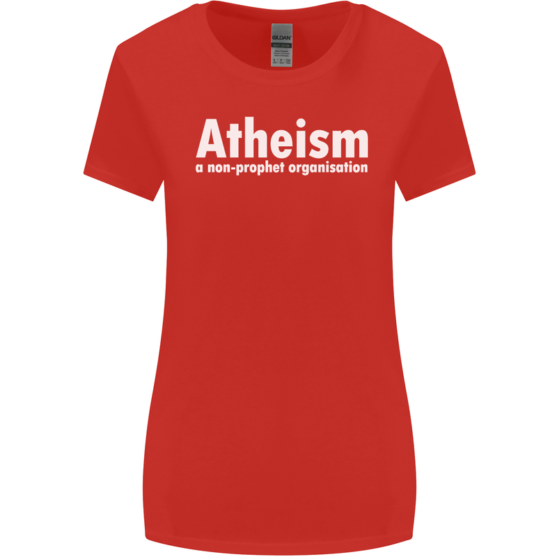 Atheism a Non Profit Organisation Atheist Womens Wider Cut T-Shirt Red