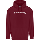 Atheist Airways Funny Atheism Childrens Kids Hoodie Maroon