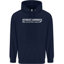 Atheist Airways Funny Atheism Childrens Kids Hoodie Navy Blue