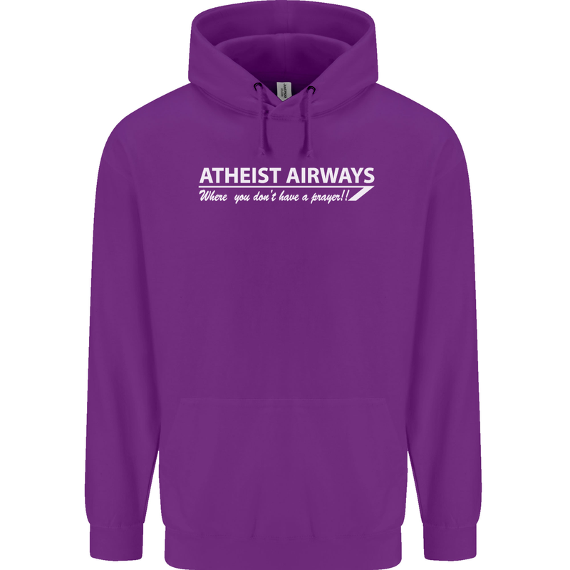 Atheist Airways Funny Atheism Childrens Kids Hoodie Purple