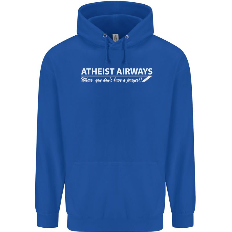 Atheist Airways Funny Atheism Childrens Kids Hoodie Royal Blue