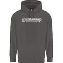 Atheist Airways Funny Atheism Childrens Kids Hoodie Storm Grey