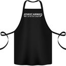 Atheist Airways Funny Atheism Cotton Apron 100% Organic Black