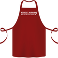 Atheist Airways Funny Atheism Cotton Apron 100% Organic Maroon