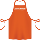 Atheist Airways Funny Atheism Cotton Apron 100% Organic Orange