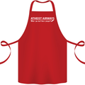 Atheist Airways Funny Atheism Cotton Apron 100% Organic Red