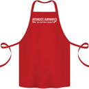 Atheist Airways Funny Atheism Cotton Apron 100% Organic Red