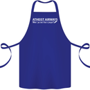 Atheist Airways Funny Atheism Cotton Apron 100% Organic Royal Blue