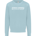 Atheist Airways Funny Atheism Kids Sweatshirt Jumper Light Blue