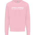 Atheist Airways Funny Atheism Kids Sweatshirt Jumper Light Pink