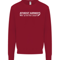 Atheist Airways Funny Atheism Kids Sweatshirt Jumper Red