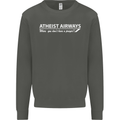 Atheist Airways Funny Atheism Kids Sweatshirt Jumper Storm Grey
