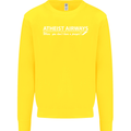 Atheist Airways Funny Atheism Kids Sweatshirt Jumper Yellow