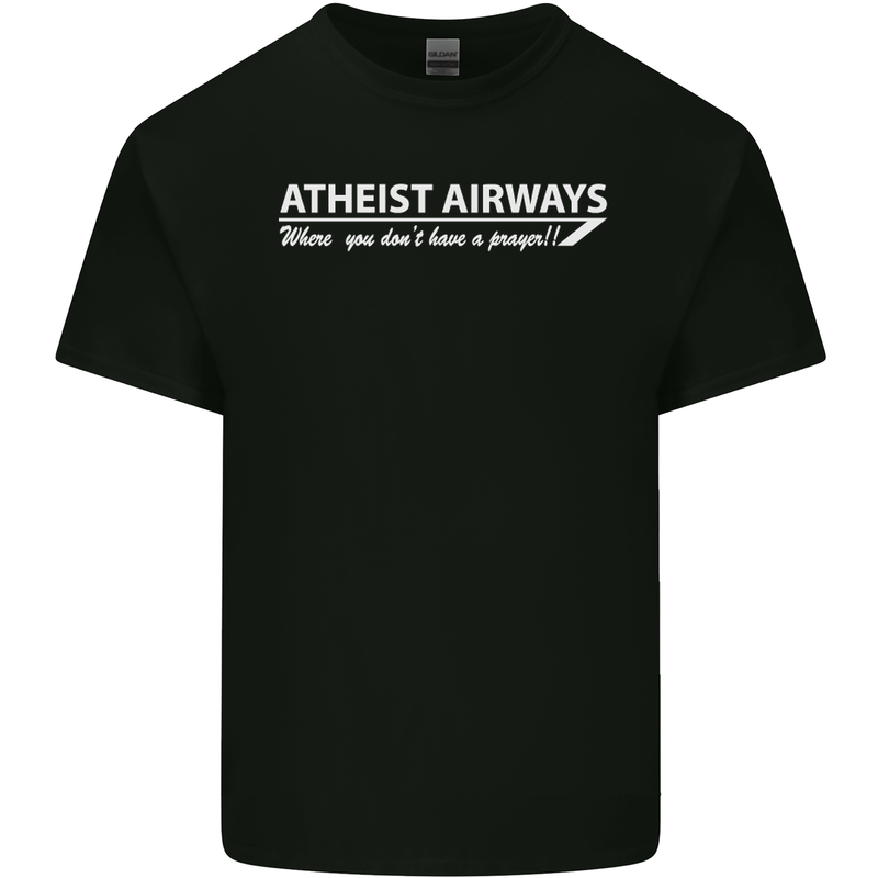 Atheist Airways Funny Atheism Kids T-Shirt Childrens Black